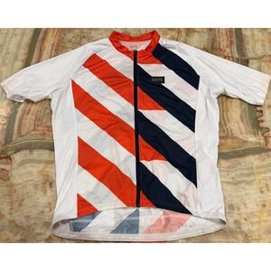 Gorewear Signal Cycling Jersey Mens White Red Colorblock Short Sleeve Size XL